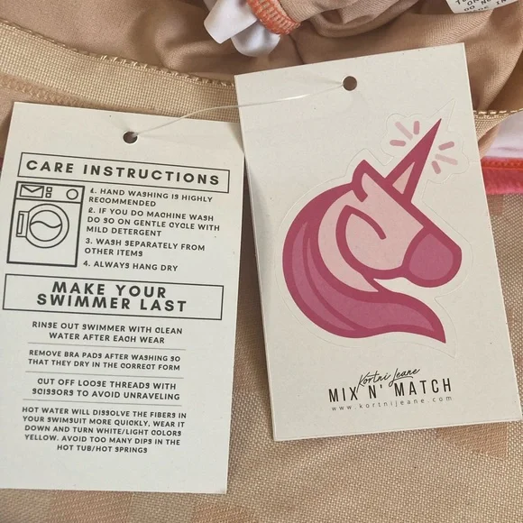 NWT Kortni Jeane Butterfly Motif Swim Top - Picture 7 of 7